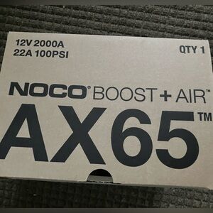 NOCO BOOST+ AIR AX65 12V 2000A Jump Starter and Air Compressor / NEW / UNOPENED